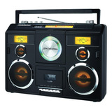 Estacin De Sonido Porttil Estreo Boombox Con Bluetooth/cd/am