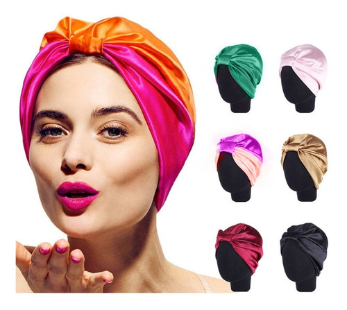 Gorro Satén Seda Cabello Anti Friz Doble Faz Calidad Premium