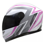 Casco Para Moto Integral Vertigo V32 Influence  Rosa Y Blanco Mate Talle Xs 