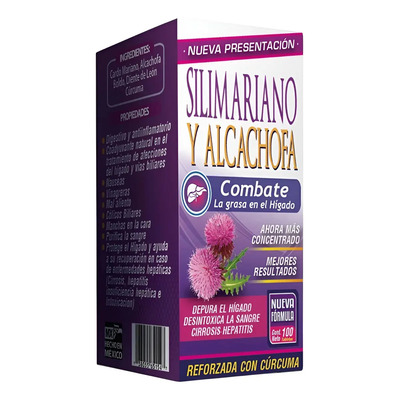 Silimarino Y Alcachofa 100tab Desintoxica Hígado Suplemento | Meses sin interés