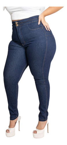Calça Jeans Cintura Mágica Amaciada Plus Size Mamacita