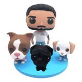 Funko Pop Personalizado Con 3 Mascotas Y Caja