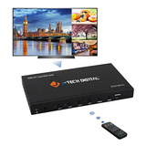 J-tech 4x1 Hdmi 1080p Quad Multi-viewer Conmutador Sin Salto