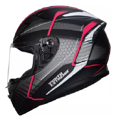 Casco Moto Integral Punto Extremo Fast 978 Rosa Top Racing