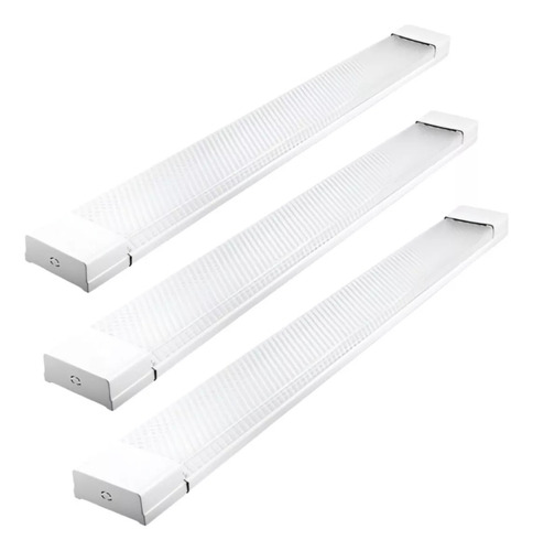 X3 Tubo Led 120cm Luces Canaleta Canoa Plana Tubos Led 54w