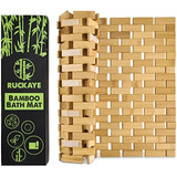 Alfombrilla De Baño De Bambú Ruckaye De 24 X 16 Pulgadas Con