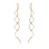 Aretes Espiral Violadores De Oro Blanco Laminado +estucheb1