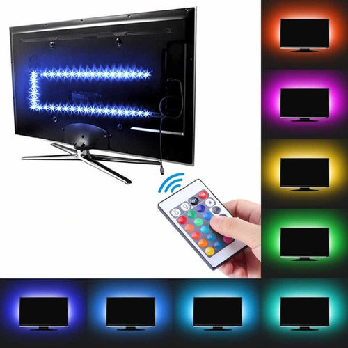 Cinta Rgb 5050 3mt. Usb Tv, Pc + Control Remoto Pack 3 Unid