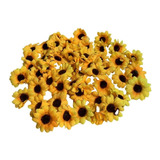 Girassol 50 Cabeças C/4cm Da Flor Artificial Arranjo Enfeite