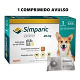 Simparic 40 Mg Antipulgas Para Cães 10,1 A 20 Kg + Brinde