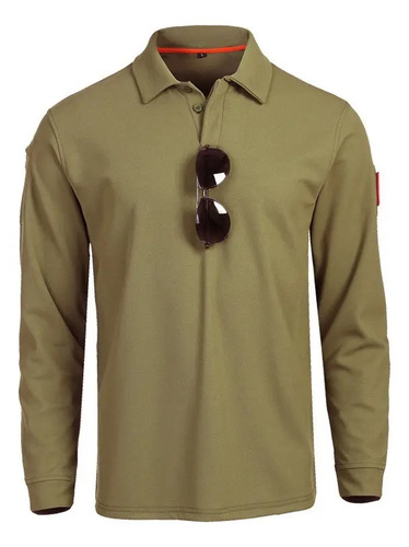 Camisa De Polo Manga Larga Playera Casual Táctica Militar | Meses sin interés