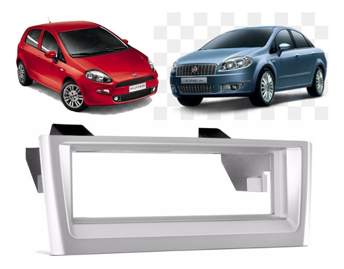 Moldura Painel Frente Fiat Punto 1din  Dvd Retrátil Cd