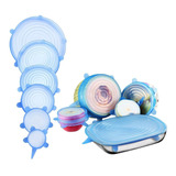 Tapas Silicona Ajustables Recipientes Cocina Multi Usos X6