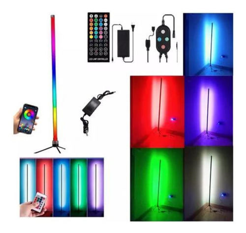 Lampara Led Rgb Minimalista Bluethoot Audioritmica Deco 