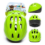 Capacete Infantil Bicicleta Kidzamo Corsa Teddy Kids Cores Cor Verde Verniz Tamanho M