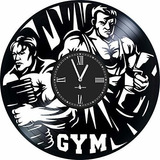 Reloj De Pared Disco De Vinilo Gym 12 Hecho En Europa M...