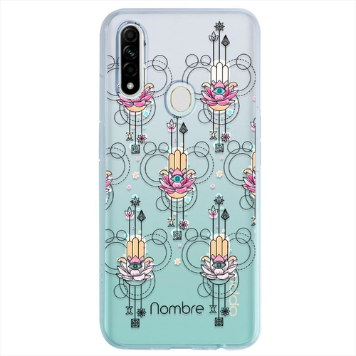 Funda Oppo Mano Fátima Antigolpes Personalizada Con Nombre