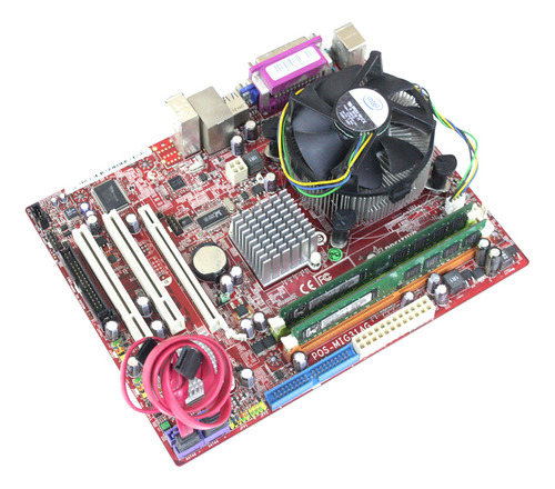 Kit Placa Mãe + Processador Core2 Duo + Memória 4gb + Cooler