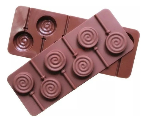 Molde De Silicón Para Paletas De Chocolate Redondas