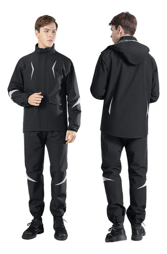 Impermeable Moto Hombre Chaqueta Lluvia Reflectante Conjun