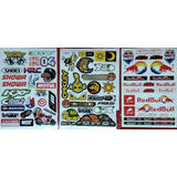 Pack 70 Stickers Calcomanías Casco De Moto De Marcas Biker