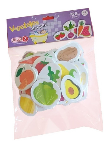 Figuras Goma Eva Verduras Al Agua X26 Pzs Bañera- Del Tomate