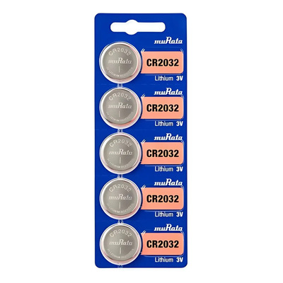 Bateria CR2032 Murata Lithium 3V 220mAh Kit 5 Unidades Botão | Frete grátis