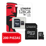 Paquete De 200 Memorias Kingston Micro Sd 128gb + Adaptador