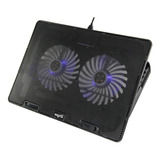 Base Notebook Led 2 Usb Reg Velocidad Cooler 35x25cm Ns Htec