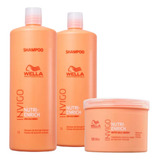 Kit Wella Trio Nutri-enrich Shampoo 1l, Máscara 500g