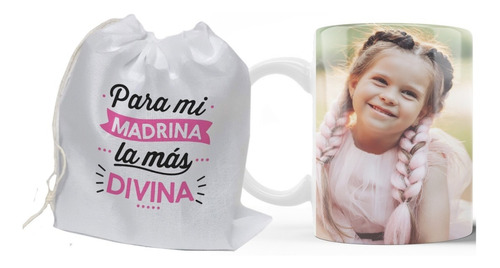 Taza Ceramica Importada Bolsita Tela Personalizados Con Foto