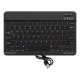 Mini Teclado Inalámbrico Bt Recargable Tablet Celulares 10 Color Del Teclado Negro Idioma Español Latinoamérica