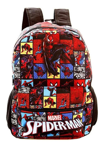 Mochila Escolar Bolsa Do Homem Aranha Marvel De Costas