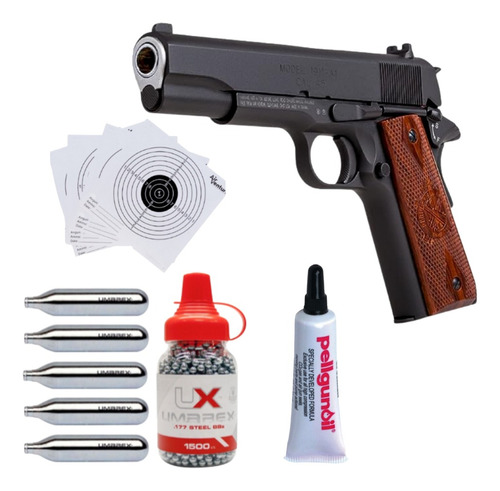 Springfied Armory 1911 Mil-spec Co2 177 Cal (4.5mm) Xchws C