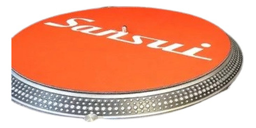 Sansui Logo Blanco Fondo Rojo Paño Slipmat Espuma Djproaudio