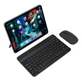 Teclado Mouse Bluetooth Negro Para Tablet Samsung iPad Lenovo Xiaomi Tambien Compatible Con Notebook O Celulares