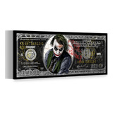 Cuadro Moderno En Tela Canvas Dólar Joker40x90 Cms 