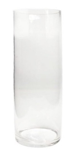 Florero Tubular Grande Semi Cristal Alto 40 Cms