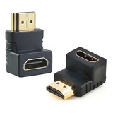 Kit 2adaptadores Hdmi Em Curva  L  Com 90 Graus