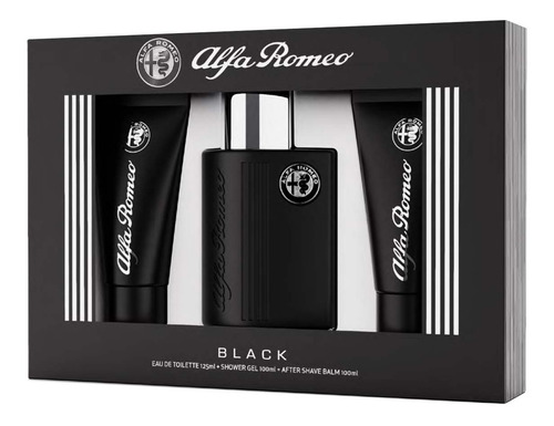 Set Regalo Perfume Para Hombre Alfa Romeo Black Collection