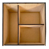 25caja Madera Mdf Para Botella De Vino S/botella 21x21x8cm