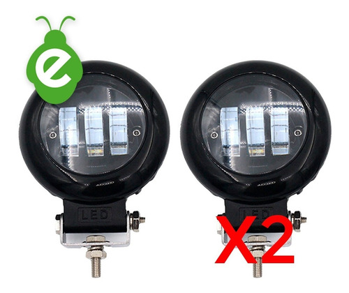 Reflector Neblinero Led 2400lm Para Toyota Ford Jeep Kia X 2