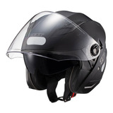 Capacete Com Viseira Solar Aberto Texx Ugello Solid Cor Preto Fosco Tamanho Do Capacete 60