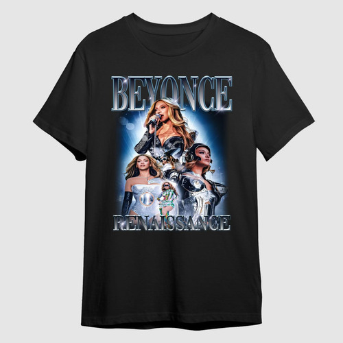 Camiseta Básica Cantora Beyonce Renaissance Tumblr Movie Fã