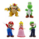 Set De Figuras Mario Bros 5 Piezas  9 - 10 Cm 