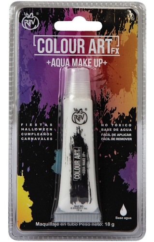 Maquillaje Colour Art Fx Tubo Blanco Para Disfraz O Cosplay