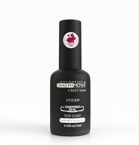 Cherimoya Premium Top Coat Tempered Seal 15ml Efecto Vidrio