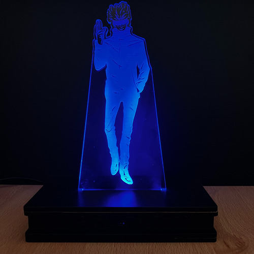 Lampara Led 3d Rgb Holograma Anime Satoru Gojo Jujutsu Kaise