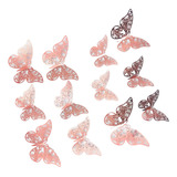 Mariposas Decorativas 3d Papel Pared Rosa Troquel Rosas