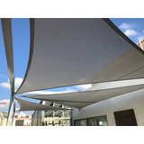 Toldo Vela Sombra Malla Hdpe Triangular 3x3x4 Gris